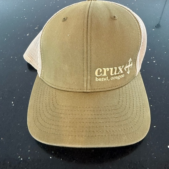 Olive Green Crux Bend Oregon Mesh Back Cap - Picture 3 of 4